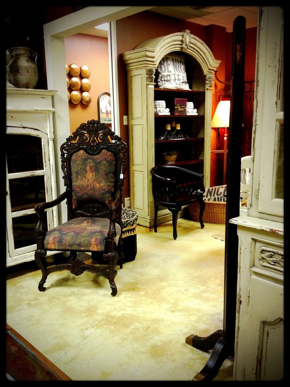 Antique shops on Main Street in Tomball